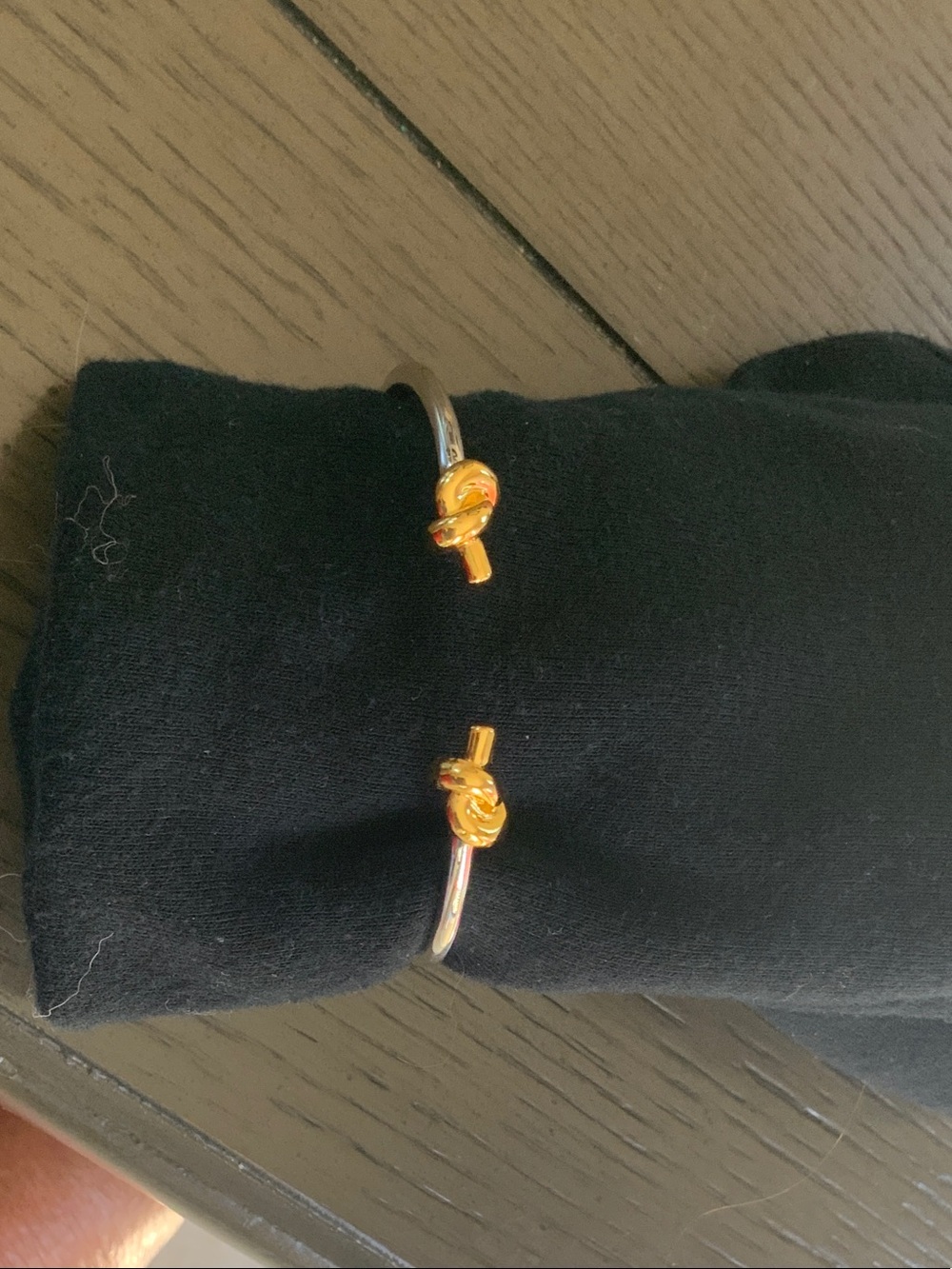 kate spade Gold Tone Knot Open Cuff Bracelet